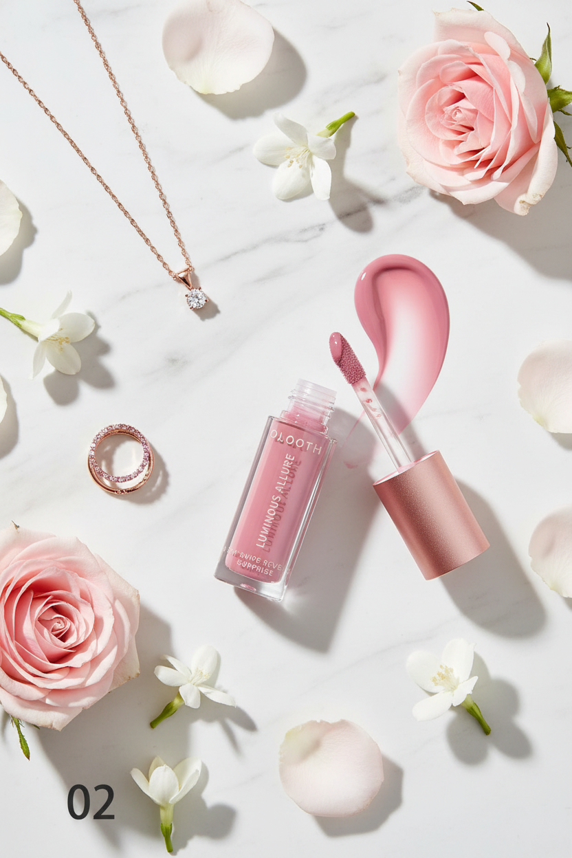 Gloss Rose - Flat Lay